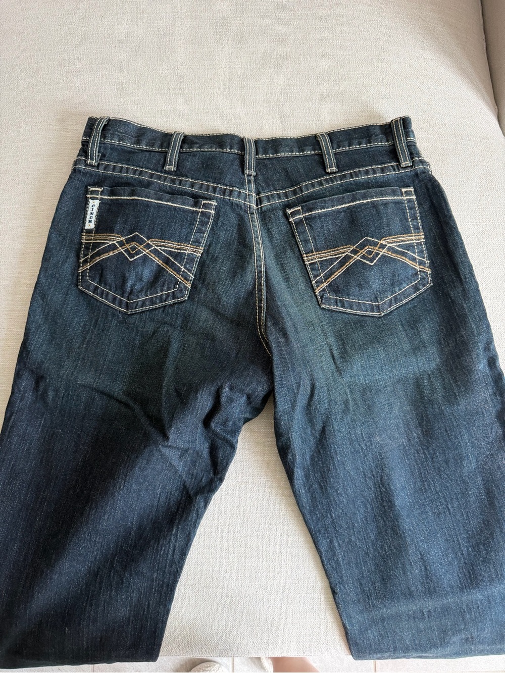 Cinch Men's Dark Blue Denim Jeans with Contrast Stitching